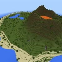 Карта на Остров с Вулканом для Minecraft PE