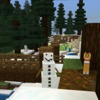 Карта на Зимнюю деревню для Minecraft PE