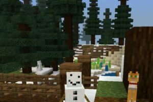 Карта на Зимнюю деревню для Minecraft PE