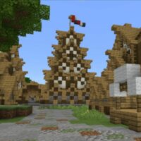 Карта на Средневековую деревню для Minecraft PE