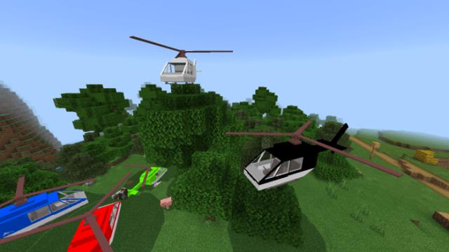 Мод на самолеты и вертолеты для Minecraft PE