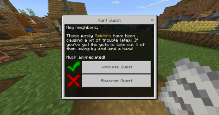 Мод на Квесты и стражей (Quests & Guards) для Minecraft PE