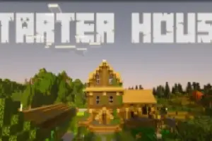 Карта на Стартовый дом Майнкрафт с открытыми достижениями для Minecraft PE