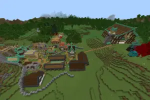 Огромная карта для выживания с 10 локациями для Minecraft PE