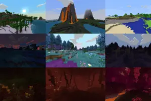 Мод «15 новых биомов, новые мобы, структуры и погодные эффекты» для Minecraft PE: Откройте тайны Осинового леса и Покинутых глубин!