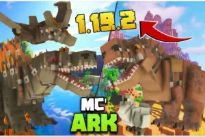 Мод «Мобы и оружие из игры Ark» для Minecraft PE: Динозавры, Приручение и Новые Системы