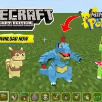 Мод Бумажный Покемон 2D для Minecraft PE – Лови, эволюционируй и сражайся с плоскими монстрами!