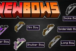 Мод «Новые луки» для Minecraft PE: 22 уникальных оружия с магией и взрывами!