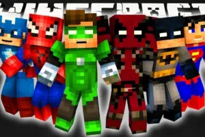 Мод «Супергерой Плюс» для Minecraft PE: Электрокинез, Полет и Сверхсила в ваших руках!