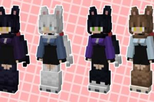 Текстуры Девушки-Кошки для Minecraft PE: Скачать антропоморфные текстуры и преобразить питомцев