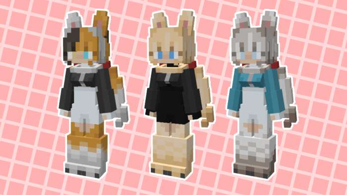 Текстуры Девушки-Кошки для Minecraft PE: Скачать антропоморфные текстуры и преобразить питомцев