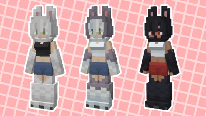 Текстуры Девушки-Волки для Minecraft PE: Скачать текстуры с антропоморфными питомцами