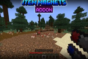 Мод «Магниты для ресурсов» для Minecraft PE: удобный сбор предметов с разным радиусом