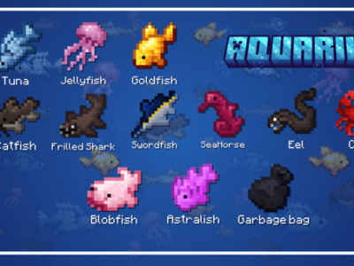 Мод Расширенная рыбалка — Aquarium для Minecraft PE – новая рыбалка с уникальными рыбами и механиками