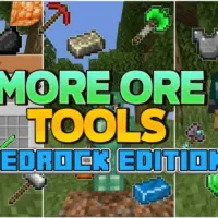 Мод Дополнительные инструменты для Minecraft PE: 800 предметов, литиевая руда и аддон в ванильном стиле!