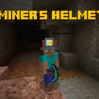 Мод Шлем шахтёра для Minecraft PE: освещайте пещеры без факелов!