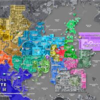 Карта Мегаполис Blue Topia 2025 для Майнкрафт ПЕ: Гигантский Детализированный Город с Аэропортом, Метро и 400+ Зданиями!