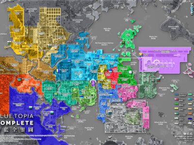 Карта Мегаполис Blue Topia 2025 для Майнкрафт ПЕ: Гигантский Детализированный Город с Аэропортом, Метро и 400+ Зданиями!