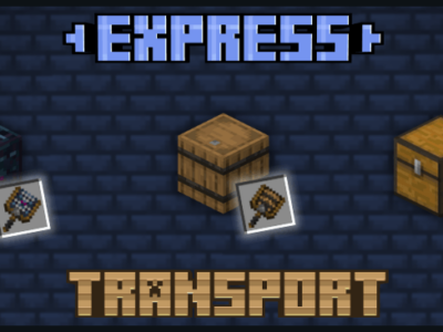Мод Express Transport — Экспресс перемещение предметов для Minecraft PE: Мгновенное Перемещение Сундуков, Бочек, Спаунеров!