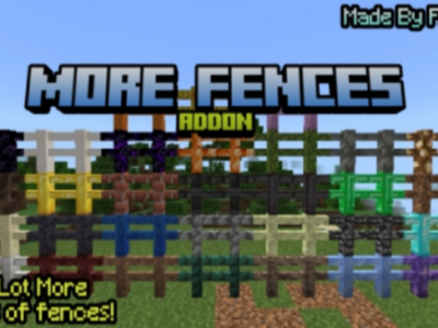 Мод Еще Больше Заборов для Minecraft PE: 42 Новых Способа Оживить Ваши Постройки!