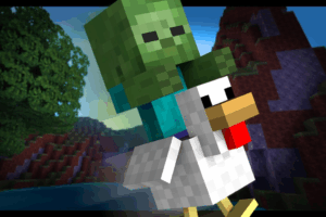 Мод Зомби-наездник из «Майнкрафт в кино» в Minecraft PE: новый опасный босс!
