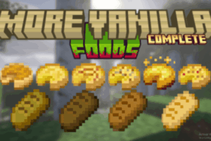 Мод Еще больше ванильной еды (More Vanilla Foods Plus) для MCPE 1.21: Богатство Ванильной Кухни!