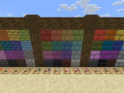 Мод на Новые Кирпичи (New Bricks) для Minecraft PE 1.21: 749 Блоков для Грандиозного Строительства!