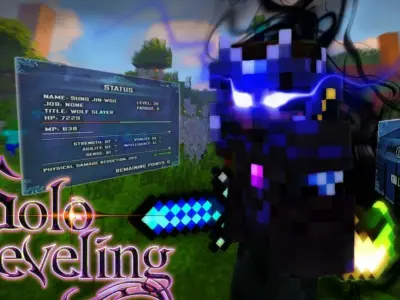 Текстуры на Аниме-интерфейс Solo Leveling для Minecraft PE