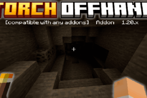 Мод на Факел в левой руке для Minecraft PE